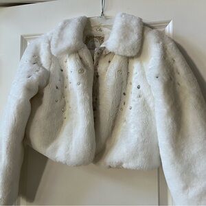 Disney Princess White Faux Fur Coat